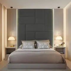 BARAKA HOME - Cabecera Arhus 1.5 Plz - Gris Oscuro