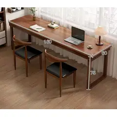 DMUEBLES - DM ESCRITORIO + 2 SILLONES EJECUTIVO GERENCIA MOVI 160 CM - NOGAL