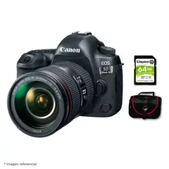 CANON - Cámara EOS 5D Mark IV + Lente 24-105mm f4L IS II USM+Kit Básico