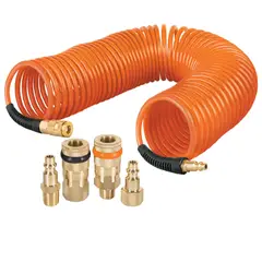 TRUPER - Manguera 15m tipo resorte + 2 conectores rápidos + 2 coples