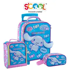 SCOOL - SET MALETA MAGIC PREMIUM GDE TELA CINNAMOROL
