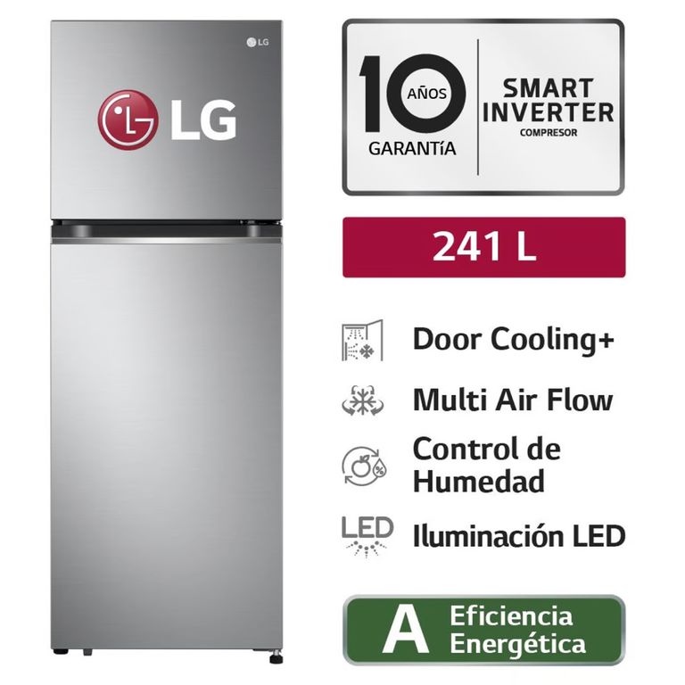 Refrigeradora Top freezer GT24BPP 241 L con Door Cooling Plateada