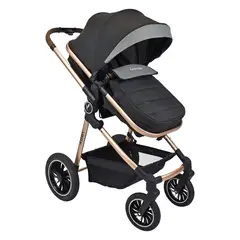 PREMIUM BABY - Coche Cuna Para Bebé Tipo Moises Abby Negro