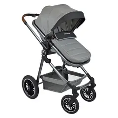 PREMIUM BABY - Coche Cuna Para Bebé Tipo Moises Abby Gris