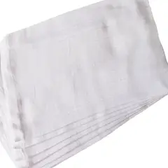 GIKA - Tela Gasa Blanco para Bebé Muselina- 12 unidades