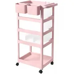 GENERICO - CARRITOS ORGANIZADORES MULTIFUNCIÓN COLOR ROSADO