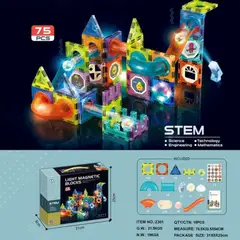 GENERICO - Bloques de construcción de castillos magnéticos Led