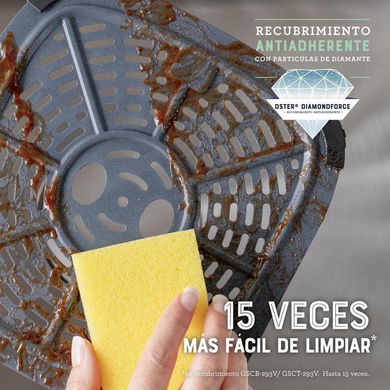 Freidora de Aire Digital Oster® de 6L DiamondForce CKSTAF60WDDF