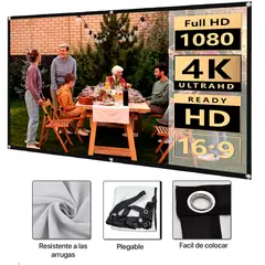 OWLENZ - Pantalla Ecran Reflectiva Para Proyector 100 Pulgadas