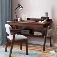 DMUEBLES - DM ESCRITORIO WORD DE 120 CM + SILLÓN - NOGAL