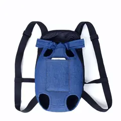 GENERICO - Mochila Canguro Para Mascotas Denim Azul Talla S