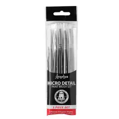 GENERICO - Angelus Juego de 5 Pinceles para Micro Detalles Calidad Profesional - 799-5-101