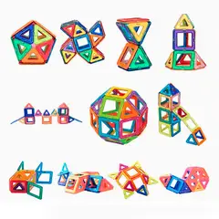 GENERICO - SET DE JUEGO MAGNETICO GEOMETRICO 20 PCS