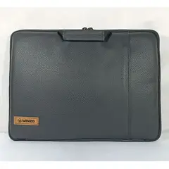 GENERICO - FUNDA PARA LAPTOP DE 15 PULGADAS CUERINA NEGRO CON DOBLE CIERRE