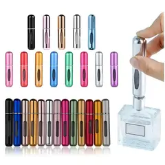 GENERICO - Atomizador de perfume pack 5 UND recargable brillante