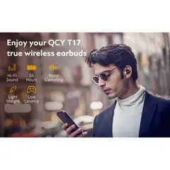 QCY - AUDIFONO INALÁMBRICO T17 30H BLUETOOTH 5.3 - NEGRO
