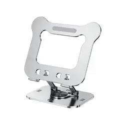 GENERICO - Soporte para Laptop Tablet Base de Aluminio Metal Giratorio