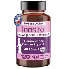 INTIMATE ROSE - Myo & D-chiro Inositol + Ashwagandha y Vit D 120 Cap -