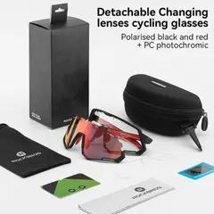 ROCKBROS - Gafas Intercambiables POLARIZADAS y FOTOCROMÁTICAS
