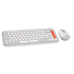 LOGITECH - Teclado Bluetooth + Mouse Pop Icon Blanco