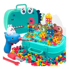 GENERICO - Set Didáctico de Contruccion Infantil Mosaico 3D 362 Piezas Dinosaurio