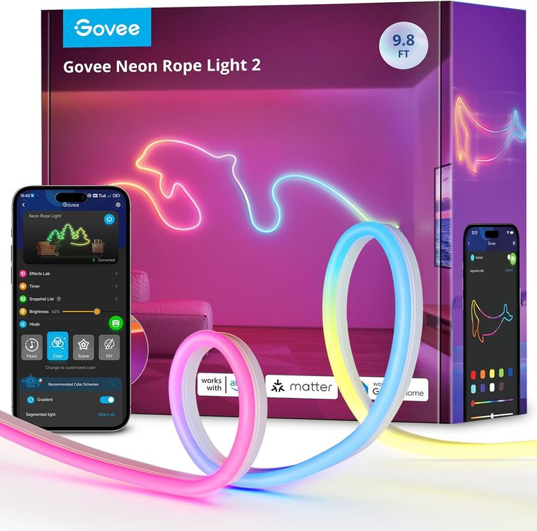 Tira De Luces Led Estilo Neon Rope 2 De 3 Metros