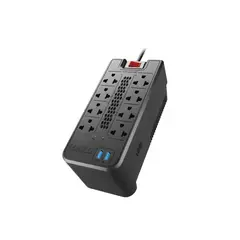 FORZA - ESTABILIZADOR 1200VA 600W FVR-1222USB 2USB 8 Tomas