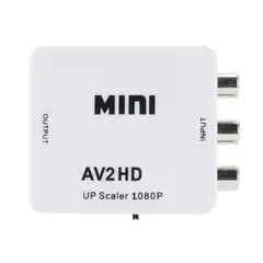 GENERICO - Adaptador RCA VA a HDMI Convertidor de Video Full HD 720 1080p AV2HDMI