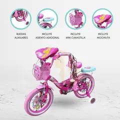 CUZKA - Bicicleta Aro 16 para Niñas «BARBIE»