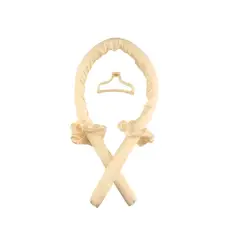 GENERICO - Rizador De Cabello Sin Calor + 2 Collets + Gancho Peinado BEIGE