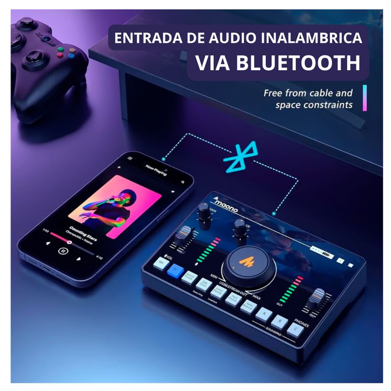 Mezclador De Audio Tarjeta De Sonido Escenario Efectos Portatil