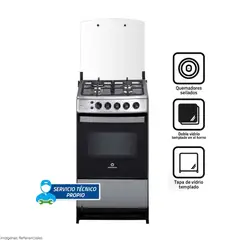 INDURAMA - Cocina Bilbao Spazio Plus 4 Quemadora 20" Croma