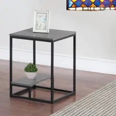 GENERICO - Mesa Auxiliar Industrial Batons Roble Gris Coricha Home