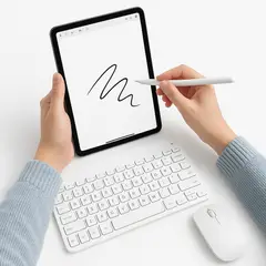 GENERICO - Teclado con Mouse Bluetooth Inalambrico para Tablet + Lapiz Universal