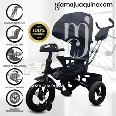 BABY KITS - Triciclo Guiador para Niños «EFABEL» Edición Limitada Black