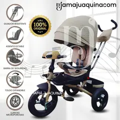 BABY KITS - Triciclo Guiador para Niños «EFABEL» Edición Limitada Beige