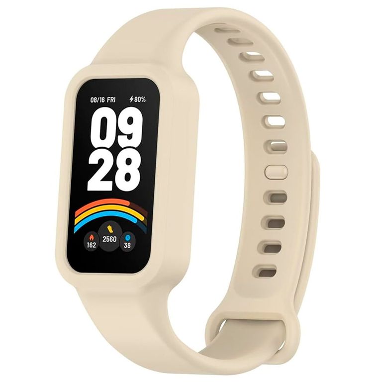 Correa Silicona para Xiaomi Smart Band 9 Active Beige