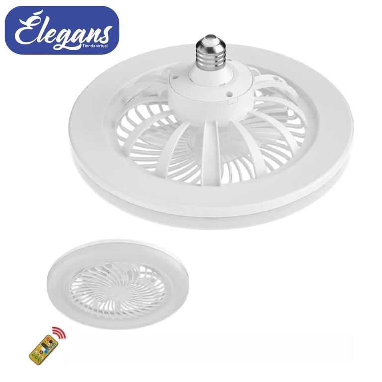 Ventillador con foco led de techo color blanco CPFS05 Élegans