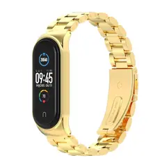 GENERICO - Correa de metal compatible con xiaomi mi smartband 8 - Dorado