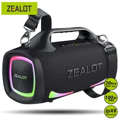 ZEALOT - Parlante Bluetooth S79 Negro Resistente al Agua 100W