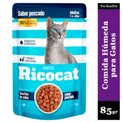 RICOCAT - Comida Húmeda para Gato Pescado 85gr
