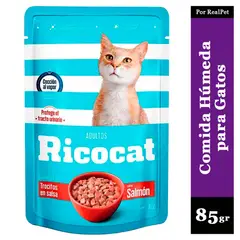 RICOCAT - Comida Húmeda para Gato Salmón 85gr