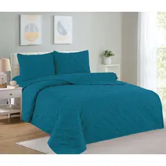 CASATEX - Cubrecama Queen + Juego de Sábanas 100% Algodón - 5 Piezas