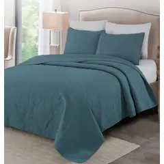 CASATEX - Cubrecama Queen + Juego de Sábanas 100% Algodón - 5 Piezas