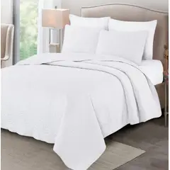 CASATEX - Cubrecama Queen + Juego de Sábanas 100% Algodón - 5 Piezas