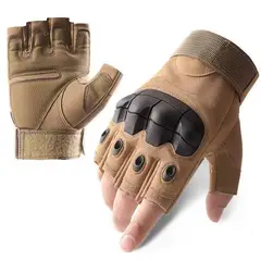 GENERICO - GUANTES CORTOS MITONES MULTIPROPOSITO deportivo BEIGE