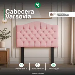 MUEBLES MACRUMO - Cabecera Alta Varsovia de 1.5 Plz - Color Rosado