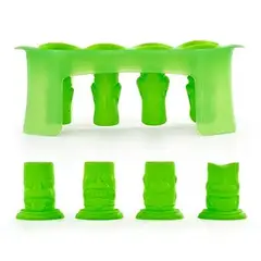 GENERICO - Molde de silicona para hielo Tiki - Juego de 4