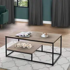 GENERICO - Mesa de Centro Industrial Batons Espresso Coricha Home