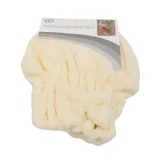 GENERICO - Toalla Gorro para Cabello color Crema